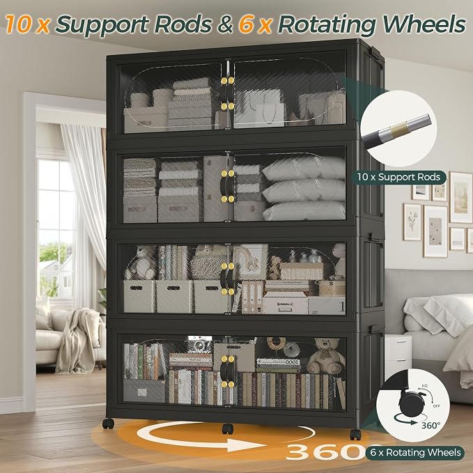 960QT Extra Large Stackable Storage Bins - Image 4