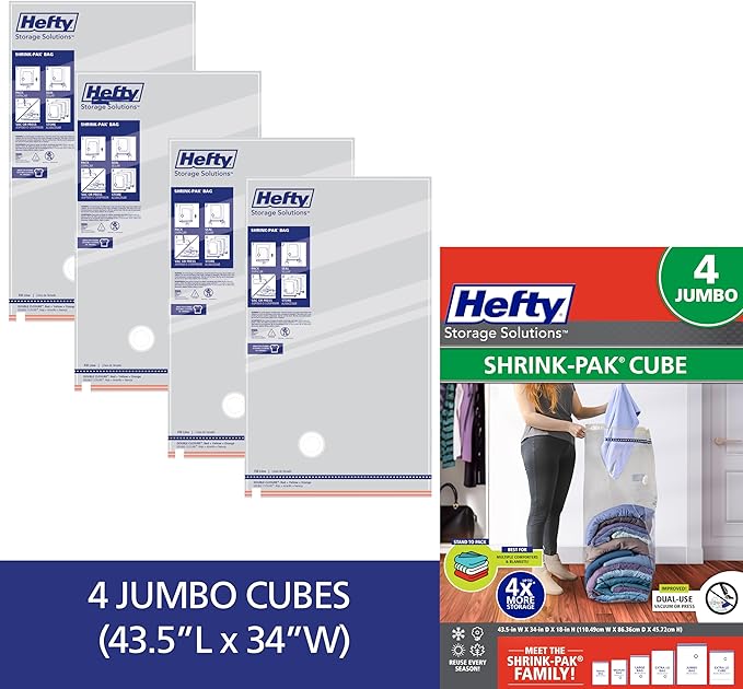 Hefty Shrink-Pak Vacuum Storage Bags – - Image 6