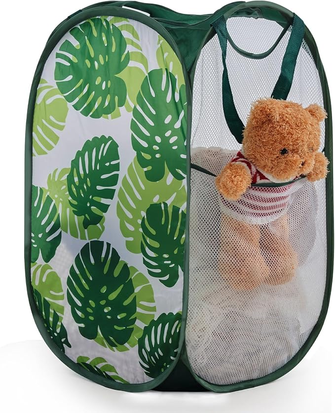 TECHMILLY Collapsible Mesh Pop Up Laundry Hamper by TECHMILLY