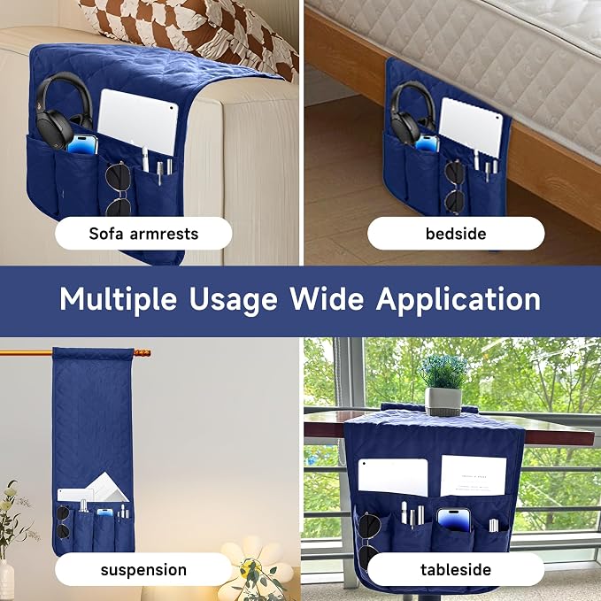 MEHIDFY Sofa Armrest Caddy, Waterproof Bedside Storage Organizer, Non Slip - Image 4