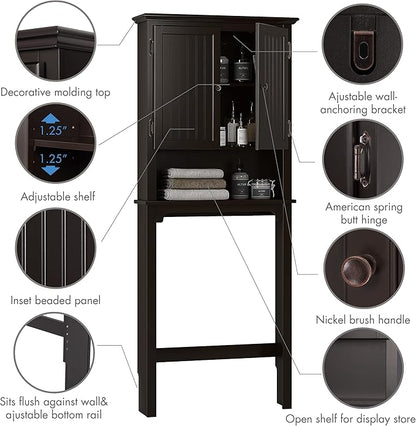 UTEX Above Toilet Storage Cabinet, Bathroom Organizer - Image 4