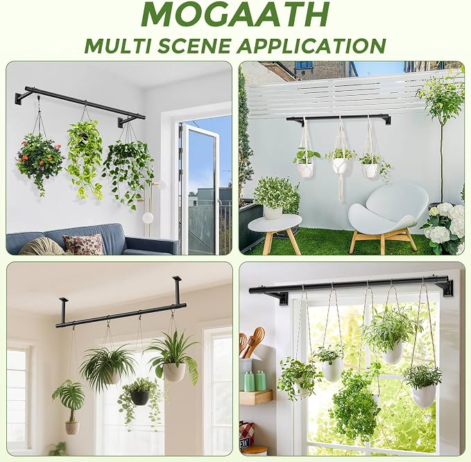 Window Plant Hanger for Indoor Plants, 64 Inch Hanging Plant Rod, 1 Inch - Image 5