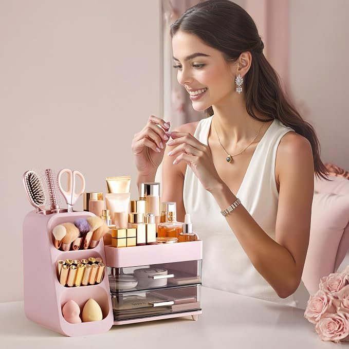 HBlife Makeup Organizer with Brush Holder - Image 6