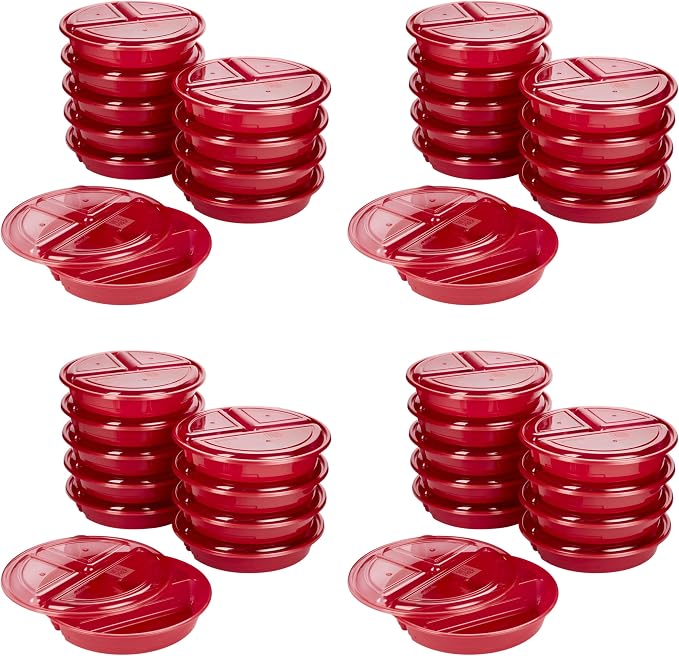 GoodCook Meal Prep Containers Set Microwave & Dishwasher-Safe Round Food by GoodCook