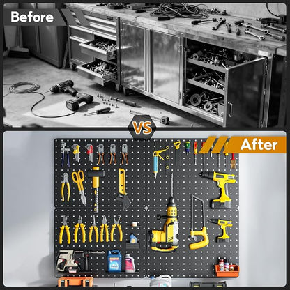 Peg Board, Includes 4 Pack Black Peg Board Panels - Image 5