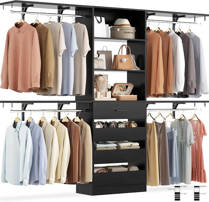 Aheaplus Closet System, 8FT Closet Organizer by Aheaplus