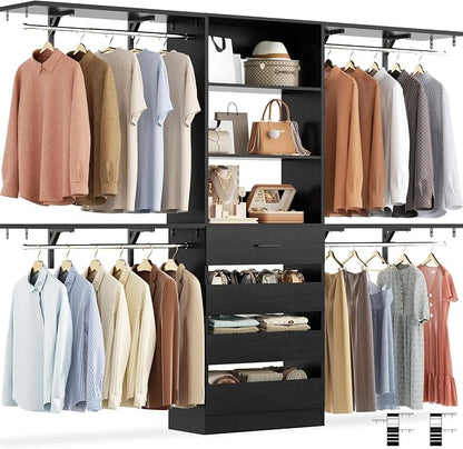 Aheaplus Closet System, 8FT Closet Organizer by Aheaplus