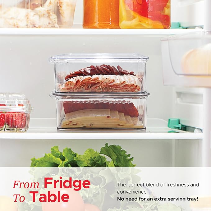 Tafura Bacon Container For Refrigerator Fridge Storage Organizer | Cheese & - Image 5