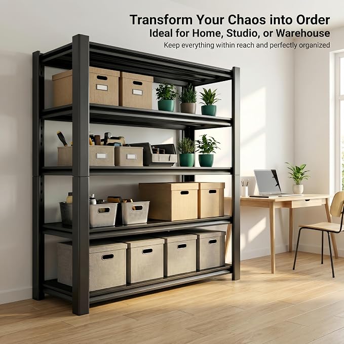 4000 LBS Heavy Duty Garage Shelving, Adjustable Boltless Steel Storage Rack - Image 9