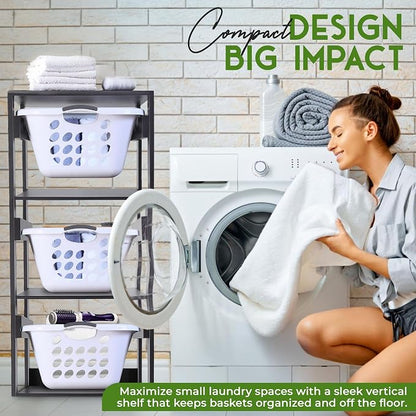 Laundry Basket Holder Shelf - Image 5