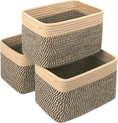Small Cotton Rope Basket – Storage Bin by RRUNKA