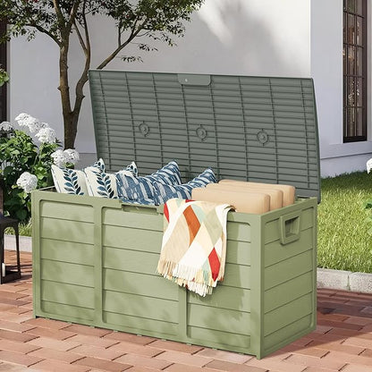 75 Gallon Outdoor Deck Storage Box – Heavy Duty Resin - Image 2