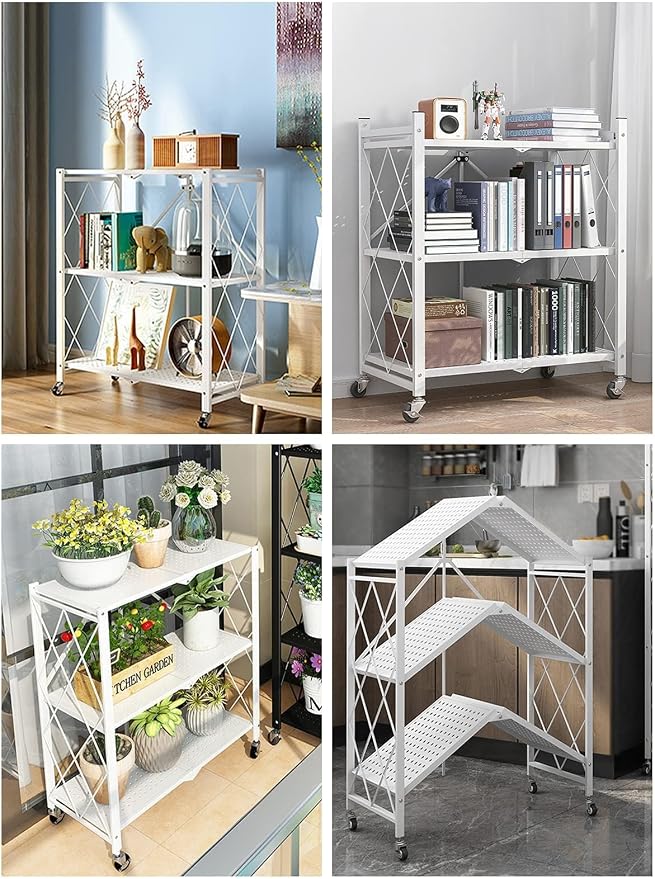3-Tier Foldable Standing Shelf Units - Image 4