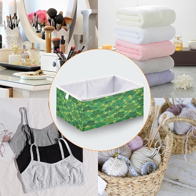 Green St Patricks Day Closet Organizers Storage Cubes Storage Bins Shelf - Image 5