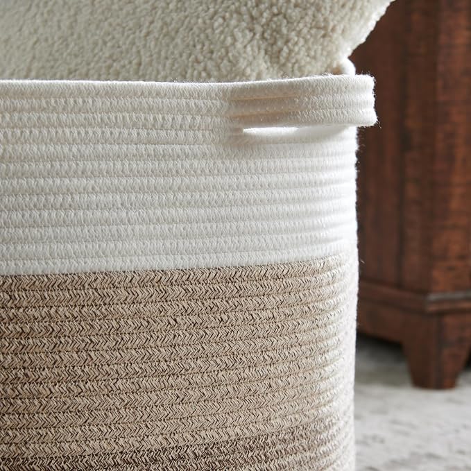 Luxury Little Extra Large Nursery Storage Basket, Blanket Basket - Image 4