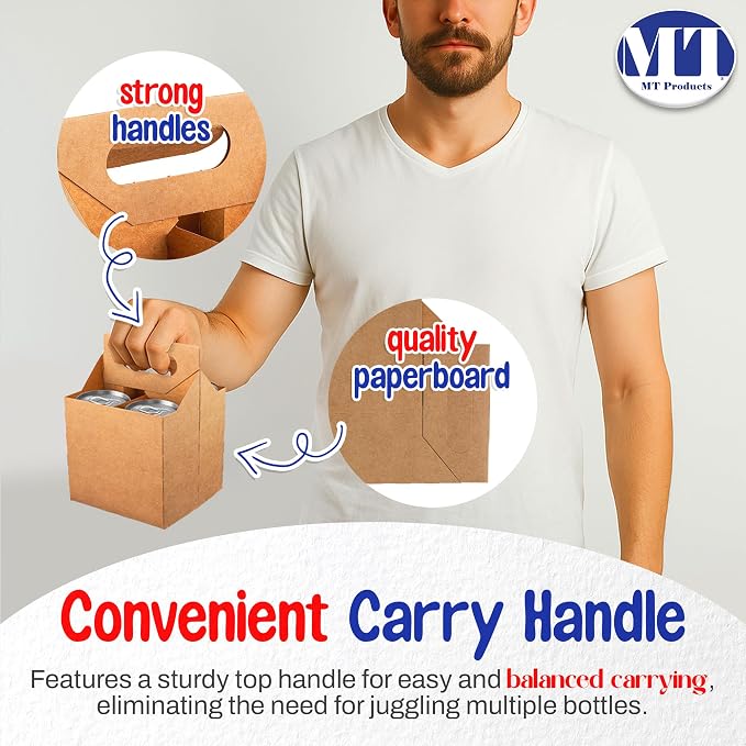 MT Products Brown 4 Bottle Holder 12 oz. each - Image 3