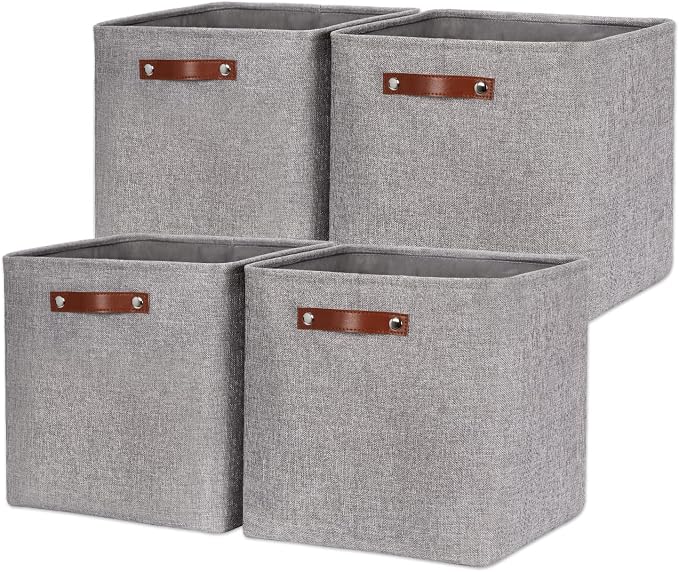 HNZIGE Fabric Storage Cubes Baskets, Foldable Storage Basket by HNZIGE