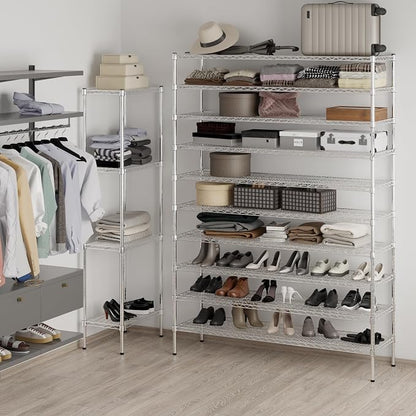 18" Deep x 60" Wide x 86" Height Wire Shelving Kit | 10-Tier | NSF Commercial - Image 4