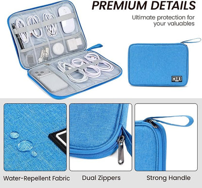 Large Slim Cable Organizer Travel Case, Single-Layer Electronic Accessories - Image 3