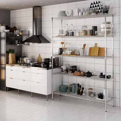 18" Deep x 60" Wide x 86" Height Wire Shelving Kit | 5-Tier | NSF Commercial - Image 8