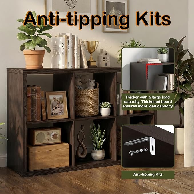 WannabeMyself【2026 Wooden Thick Frame】 6 Cube Storage Organizer - Image 5