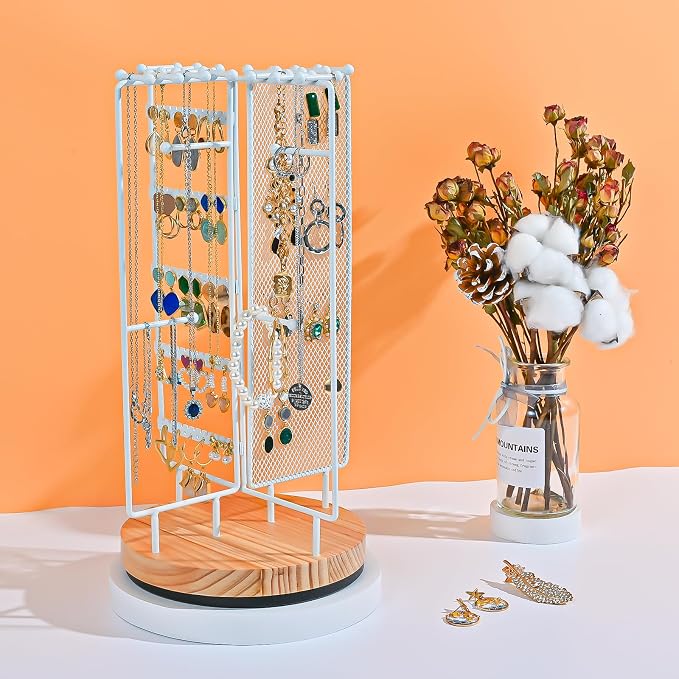 ProCase Rotating Jewelry Organizer Stand Earring Holder Organizer - Image 6