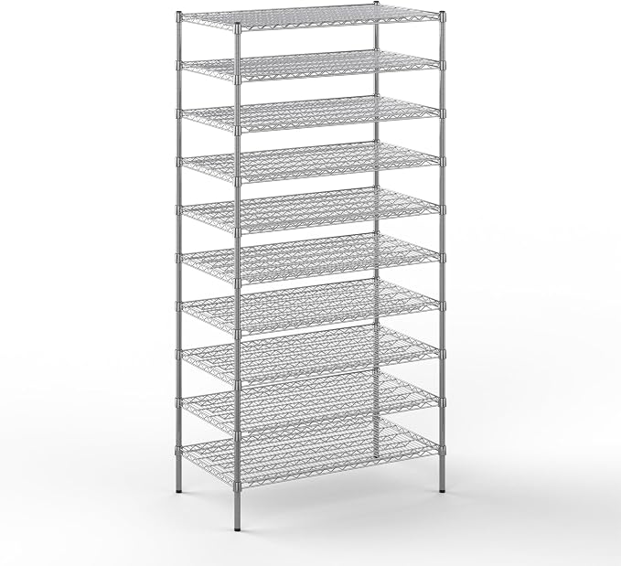 24" Deep x 42" Wide x 86" Height Wire Shelving Kit | 10-Tier | NSF Commercial by Regal+Altair