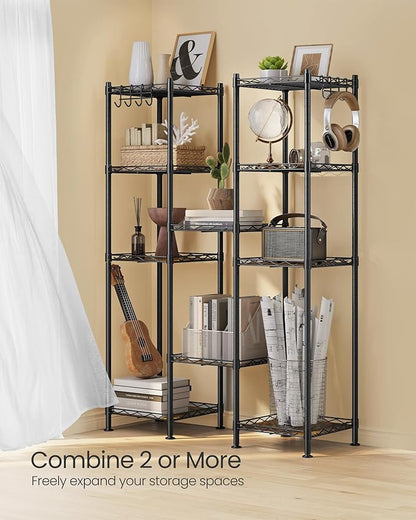 SONGMICS Storage Shelf, Bathroom Storage Rack, 5 Tier, Ink Black | Small space - Image 6