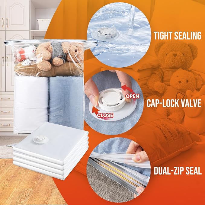 TAILI 10 Pack Vacuum Storage Bags, Jumbo Size, Vacuum Seal Bag - Image 5