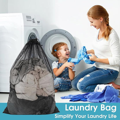 2 Pack Mesh Laundry Bags, 23 x 34 Inches Heavy Duty Mesh Laundry Bag, Large - Image 5