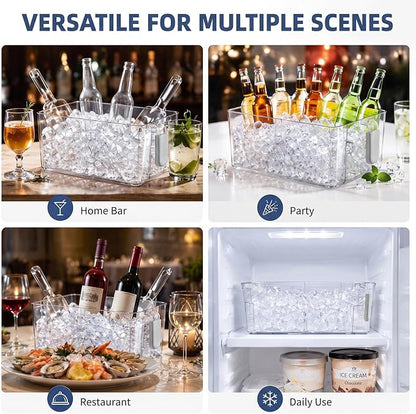 Havawish Ice Bin and Flexible Scoop Set Plastic Freezer Ice Bin - Image 6