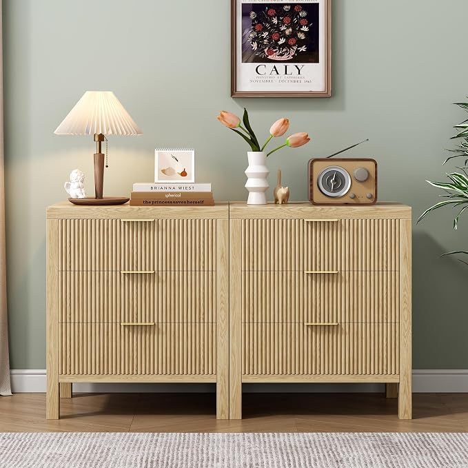 6 Drawer Dresser, Modern Wood Storage Chest of Drawers Organizer - Image 5