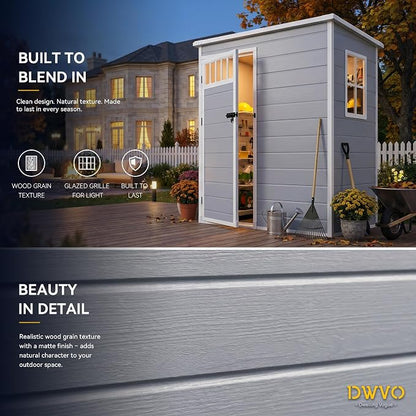 DWVO 5x3FT Outdoor Storage Shed - Image 6