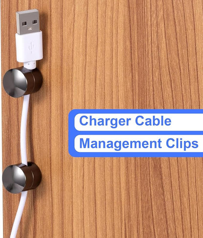 5 Sets Charger Holders for Cords, Adhesive Metal Cord Clips, Cable Management - Image 4