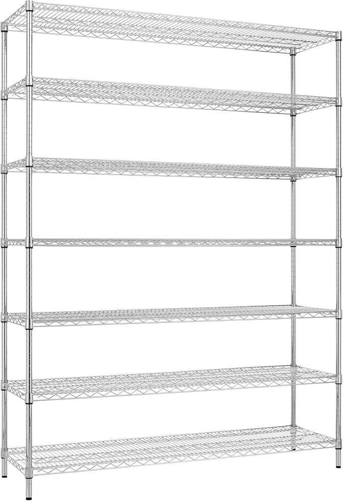 Finnhomy 4200LBS 7-Tier Wire Shelving Unit Adjustable Steel Wire Rack, Pantry by Finnhomy