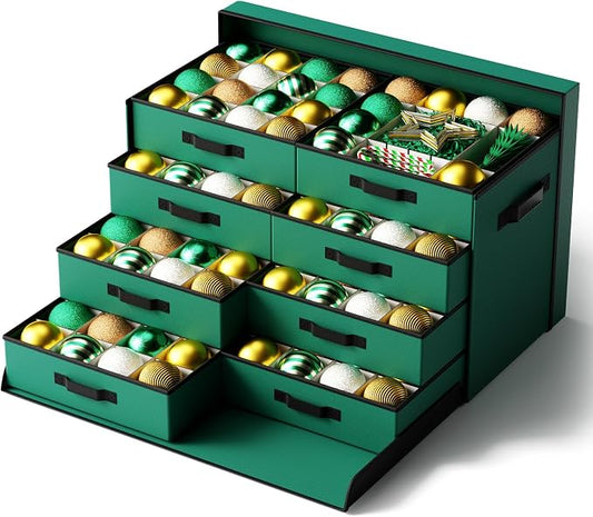 Christmas Ornament Storage Box Store 128 Ornaments, Extra Large Xmas Ornament by GintongUwak