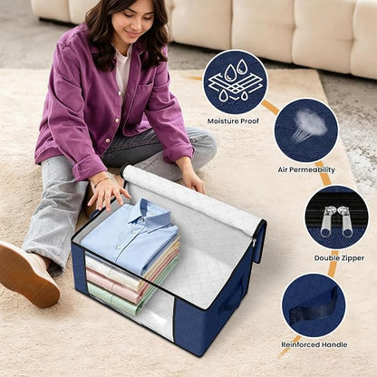 Fab totes 35L Closet Organizers and Storage, Foldable Under Bed Storage - Image 6