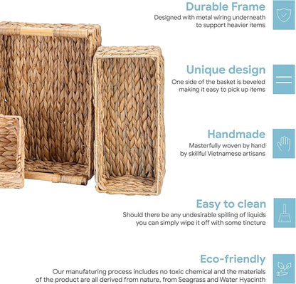 VATIMA Large Water Hyacinth Storage Baskets - Image 6