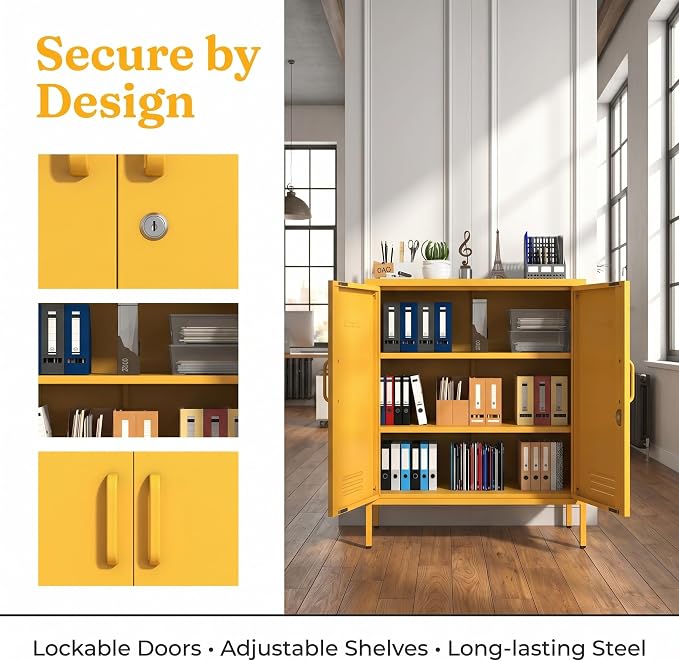 Multipurpose Accent Cabinet Locker, Metal Storage Cabinet - Image 6