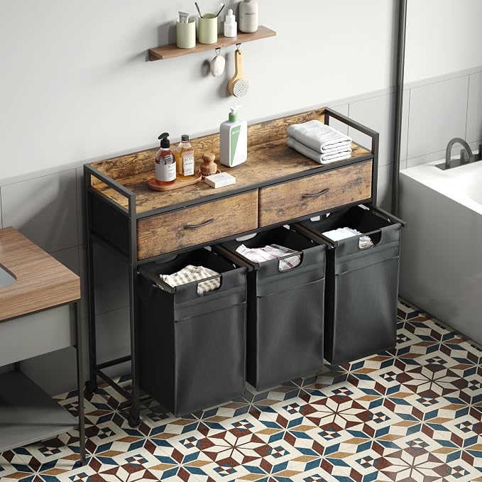 Laundry Hamper baskets 3 Section - Image 5