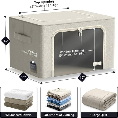 Sorbus Storage Bins with Metal Frame - Image 4