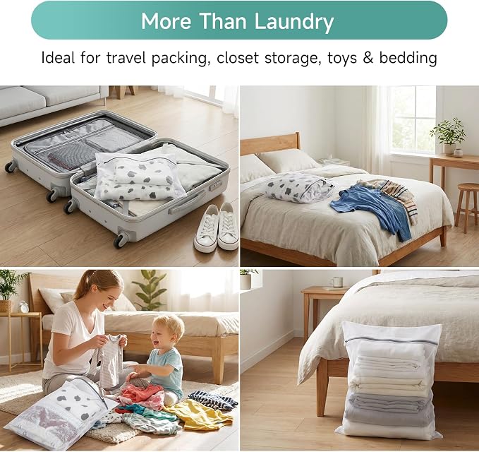 GOGOODA XL Mesh Laundry Bags, Fine Mesh - Image 7