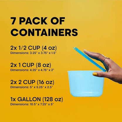 Premium Attached Food Storage Containers, Permanently Attached Plastic Lid - Image 2
