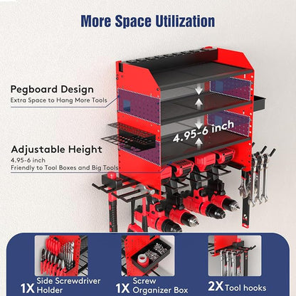 Heavy Duty Power Tool Organizer Wall Mount - Image 3