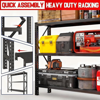 Garage Shelving, 2-in-1 Adjustable Storage Shelves - Image 5