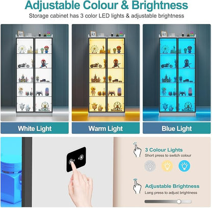 Lvifur 65" LED Display Cabinet - Image 4