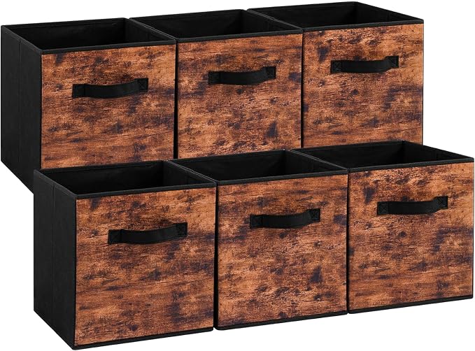 Stero Fabric Storage Cubes, 6 Pack Foldable Storage Bins by Stero