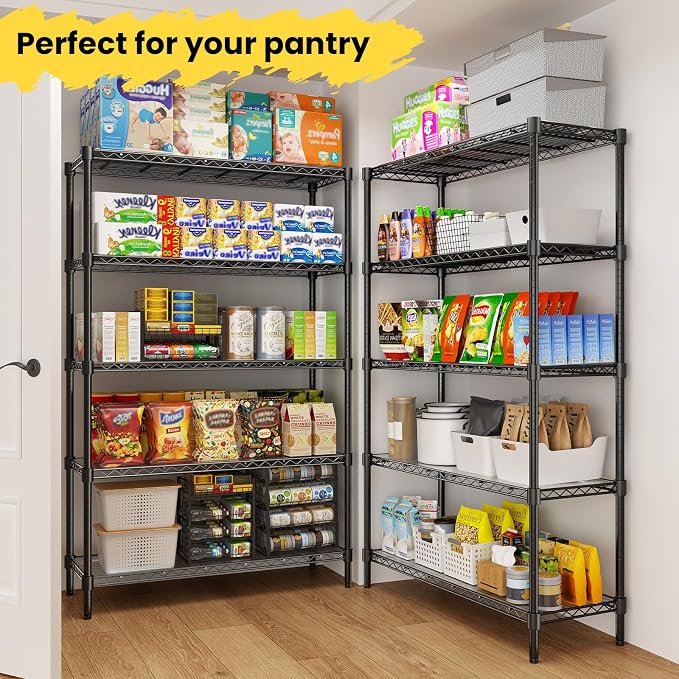 45" W Storage Shelves 5 Tier Wire Shelving - Image 8