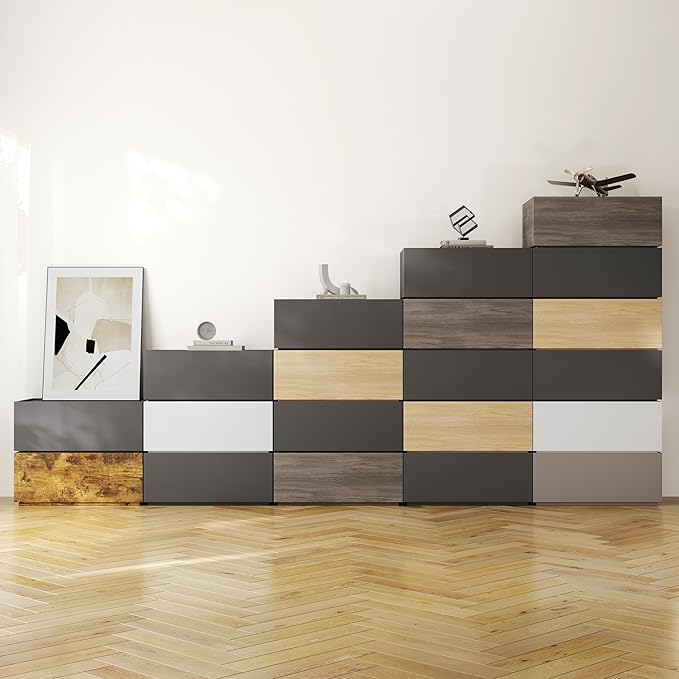 Modular Stackable Drawers, Modern Nightstand Modular Storage Bins - Image 5