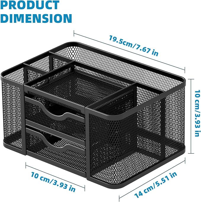 Marbrasse Mesh Desk Organizer, Pen Organizer - Image 4